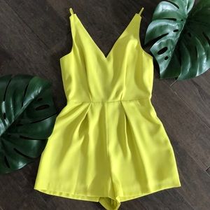 Topshop Lime Romper Shorts